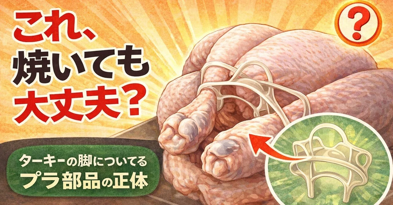 これ、焼いても大丈夫？ターキーの脚についてるプラ部品の正体｜金丸