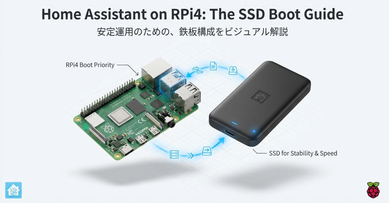 Raspberry Pi 4＋SSDでHome Assistantを安定運用する（USBブート手順 