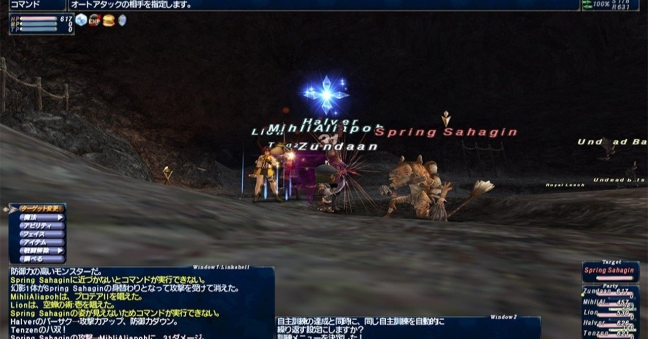 Ff11プレイ記録19 海蛇の岩窟 Lv42 47 Zunda An Note
