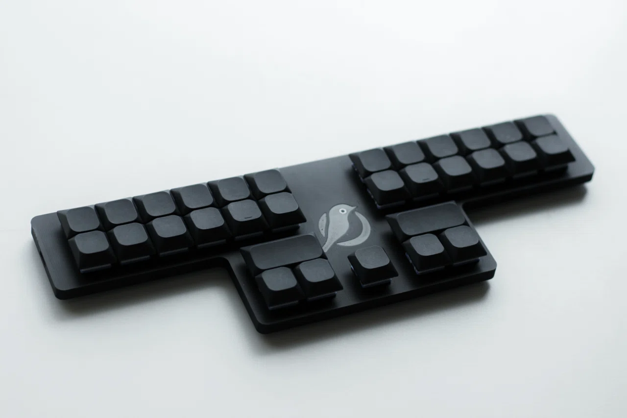 【新品未開封】Mejiro31 黒 自作キーボード 速記用に英字二列の30%ロープロファイルキーボードを自作した｜じー