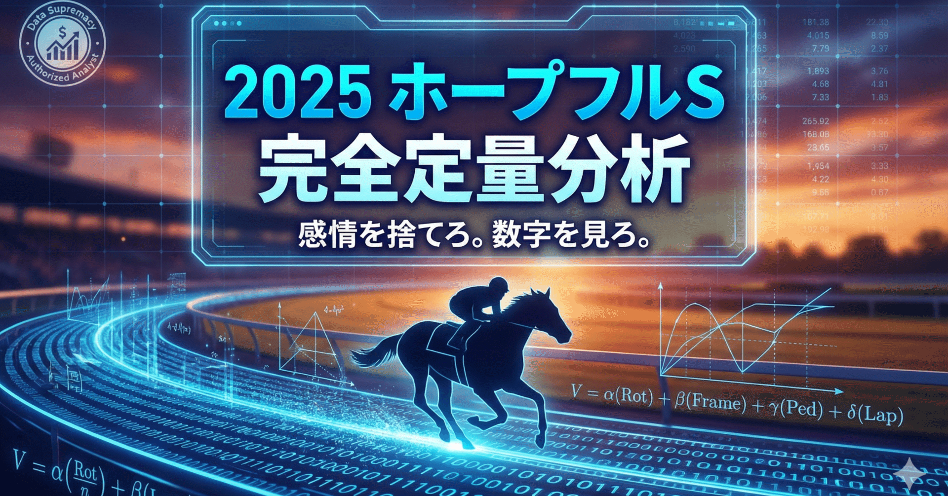 2025ホープフルS】「物語」を捨てろ。「数字」を見ろ。完全定量分析が
