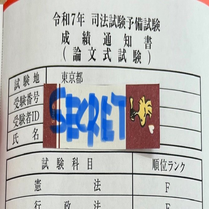 R7予備試験（論文）の成績が判明。オールFを免れたものの。。｜果たし