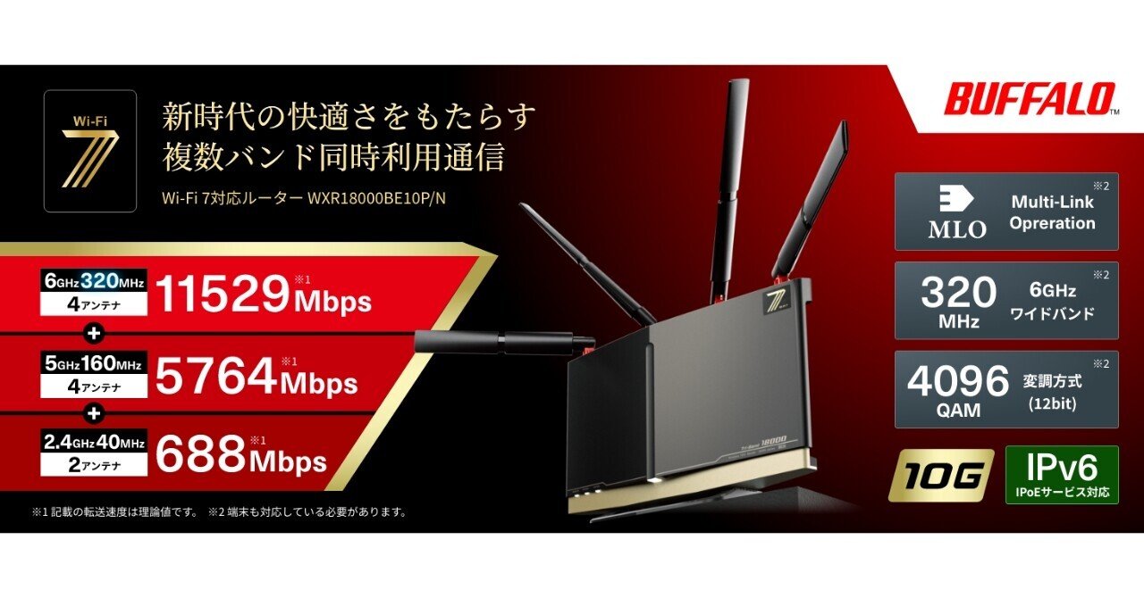 速度の限界突破！Wi-Fi 7 (11be) 搭載「WXR18000BE10P/N」がもたらす