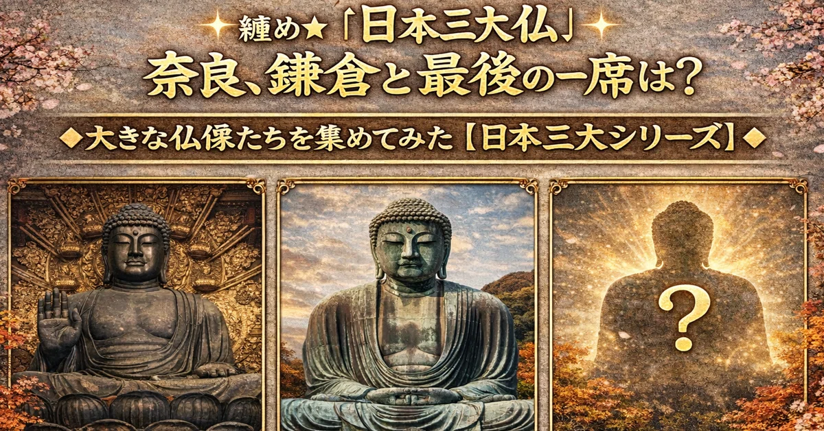 ☆纏め☆「日本三大仏」奈良、鎌倉と最後の一席は？大きな仏像たちを