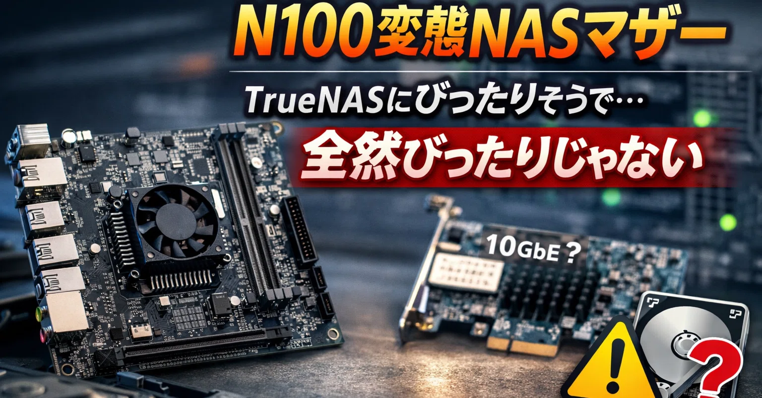 中華NAS用N100マザーボードは「TrueNASにぴったりそう」で、実は全然