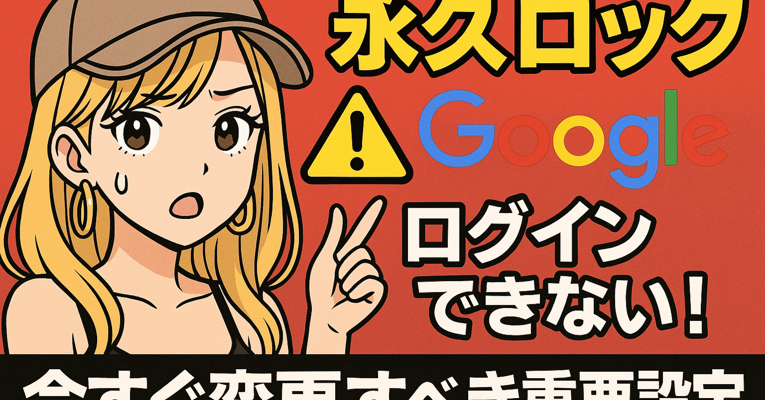 永久ロック】Googleアカウントへ二度とログインできない！今すぐ変更すべき重要設定について考察解析｜えでぃたん