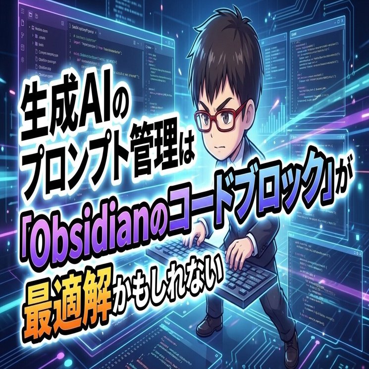 生成AIのプロンプト管理は「Obsidianのコードブロック」が最適解かも
