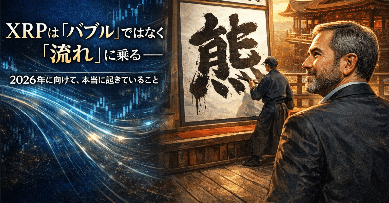 XRPは「バブル」ではなく「流れ」に乗る──2026年に向けて、本当に起きていること｜光本貴一｜XRP / Ripple