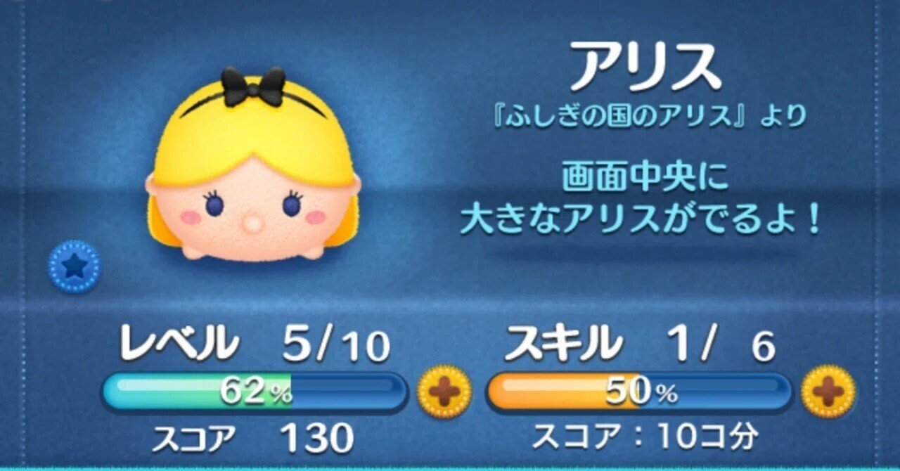 アリスのご紹介！（ツムツムで手に入れたキャラを解説します