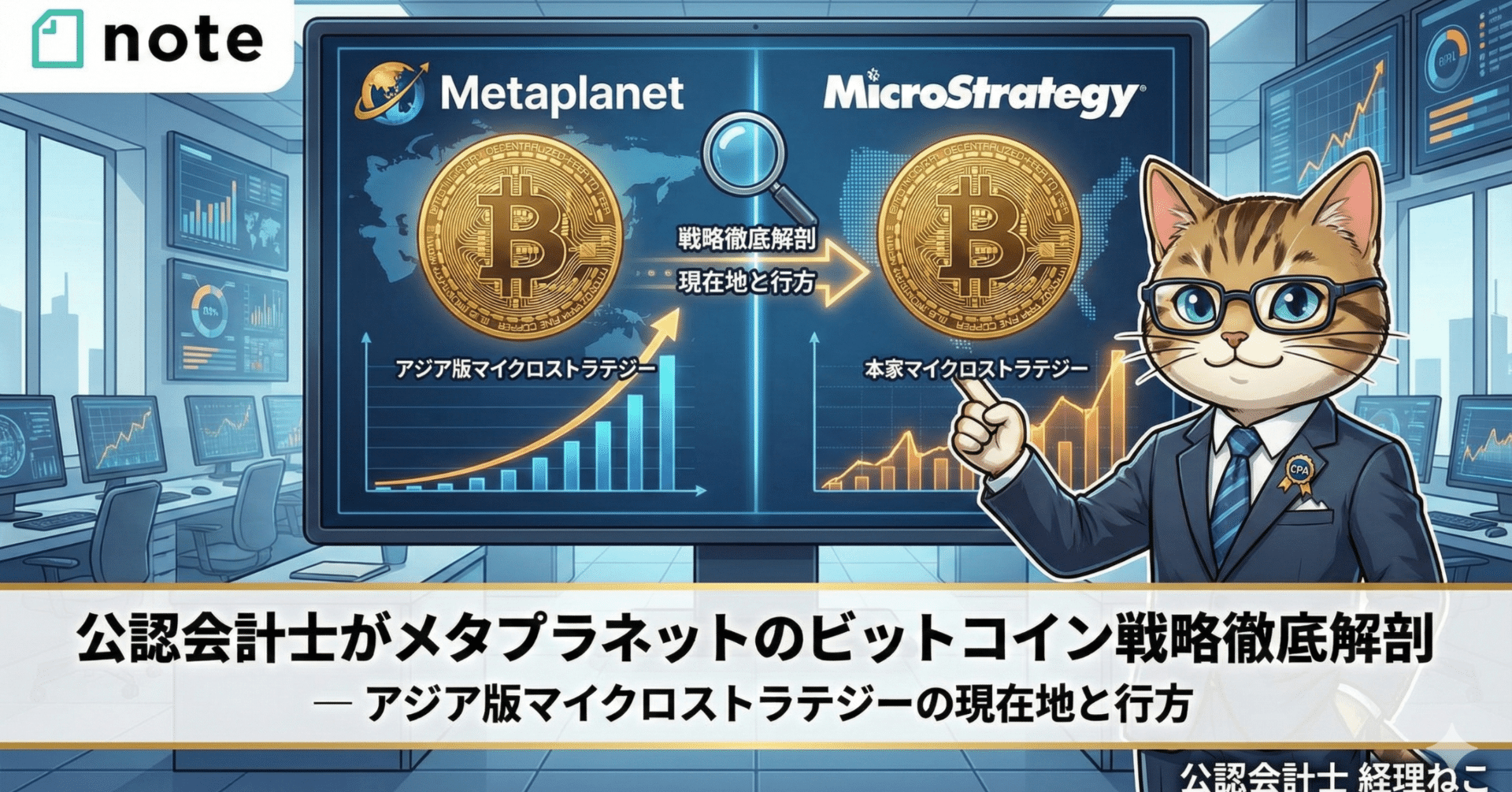 公認会計士がメタプラネットのビットコイン戦略徹底解剖 — アジア版マイクロストラテジーの現在地と行方｜経理ねこ