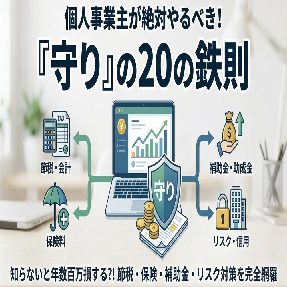 完全保存版】個人事業主が100万円単位で損をしないための「お金と経営」必須知識20選｜たなしょう(田中将太郎)｜公認会計士｜米国MBA｜税理士