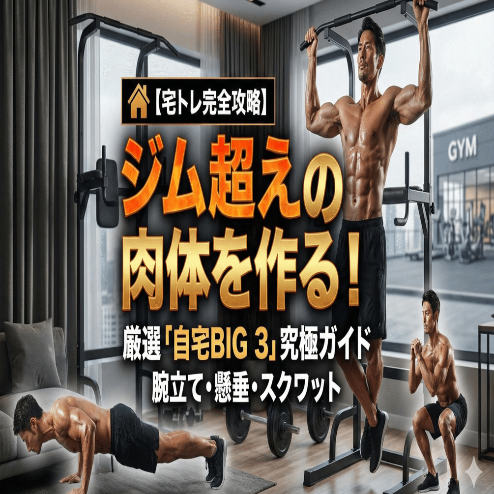 🏠【宅トレ完全攻略】ジム超えの肉体を作る！厳選「自宅BIG 3」究極