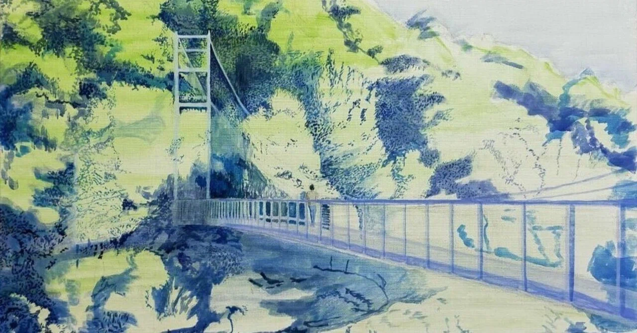 Step8】「架橋」アクリル画｜瑞島 魁祐（みずしま かいゆう）