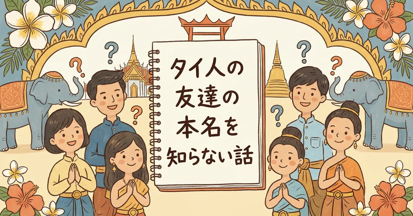 本名を知らない友達たち-タイのニックネーム文化と名前の話-｜健太郎の