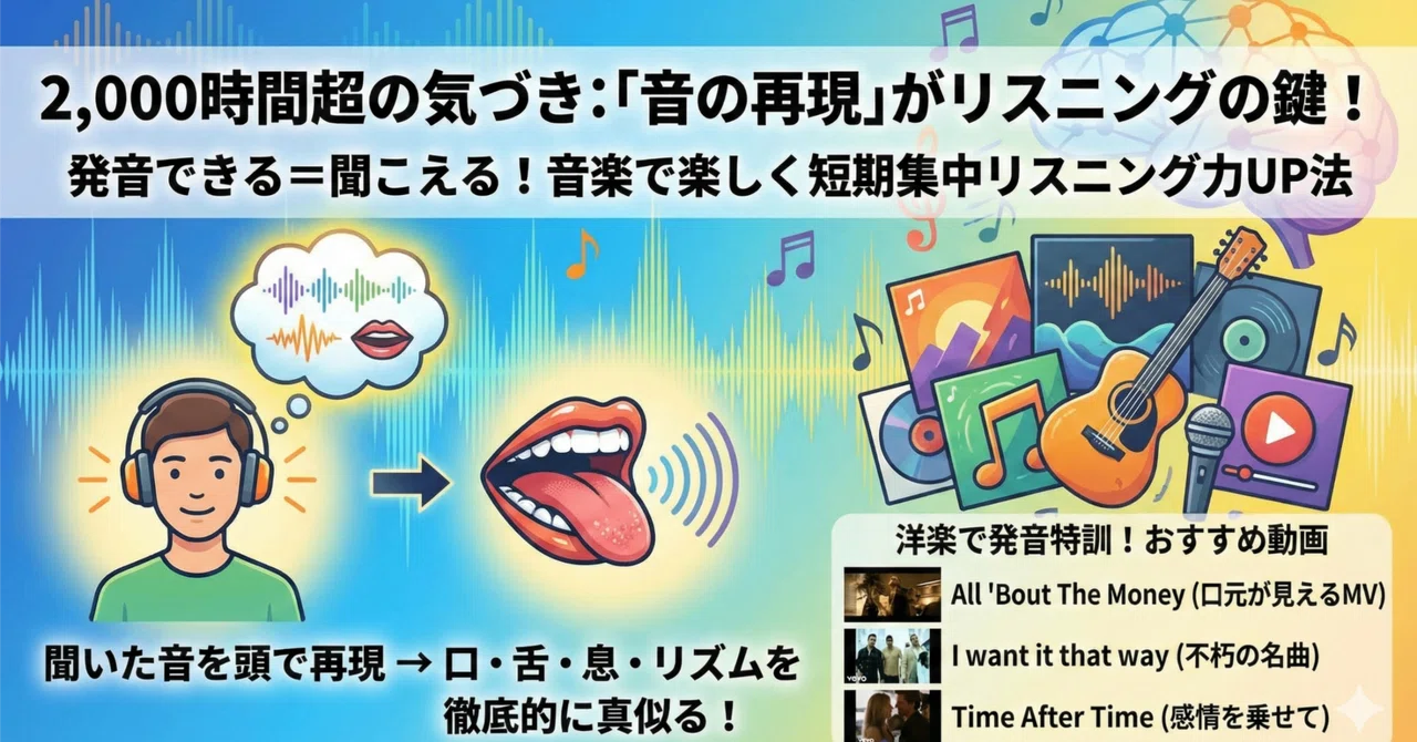 英語学習】洋楽で発音を鍛える！字幕なしで聞き取るためのトレーニング