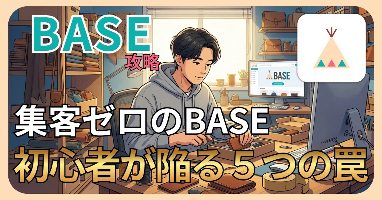 BASE攻略】「出品すれば売れる」は大間違い。集客ゼロのBASEで陥る5