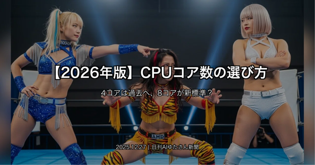 2026年版】CPUコア数の選び方 4コアは過去へ、8コアが新標準？用途別