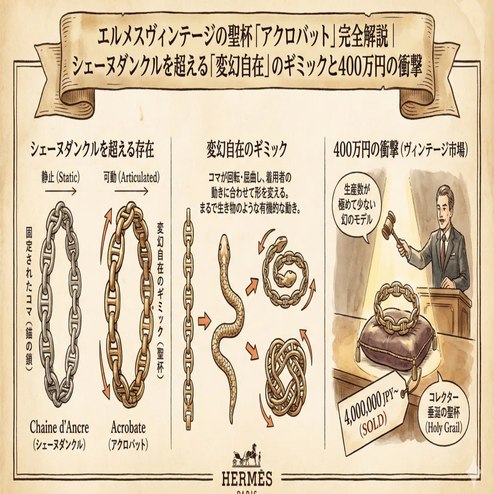 エルメスヴィンテージの聖杯「アクロバット」完全解説