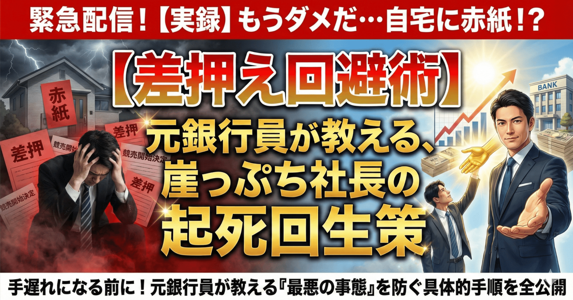 差押え回避術】もうダメだ…自宅に赤紙！？元銀行員が教える、崖っぷち社長の起死回生策｜進撃の事業再生屋