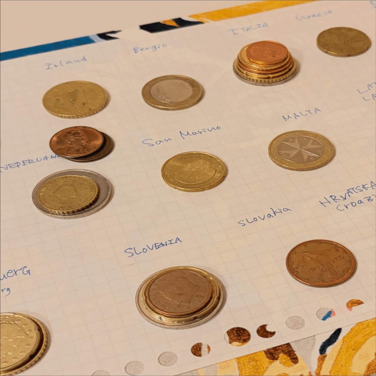 イタリア】手元のユーロ€はどの国から来たのか。貯金箱をひっくり返してみた①｜🇮🇹池本 Sardelli🍕