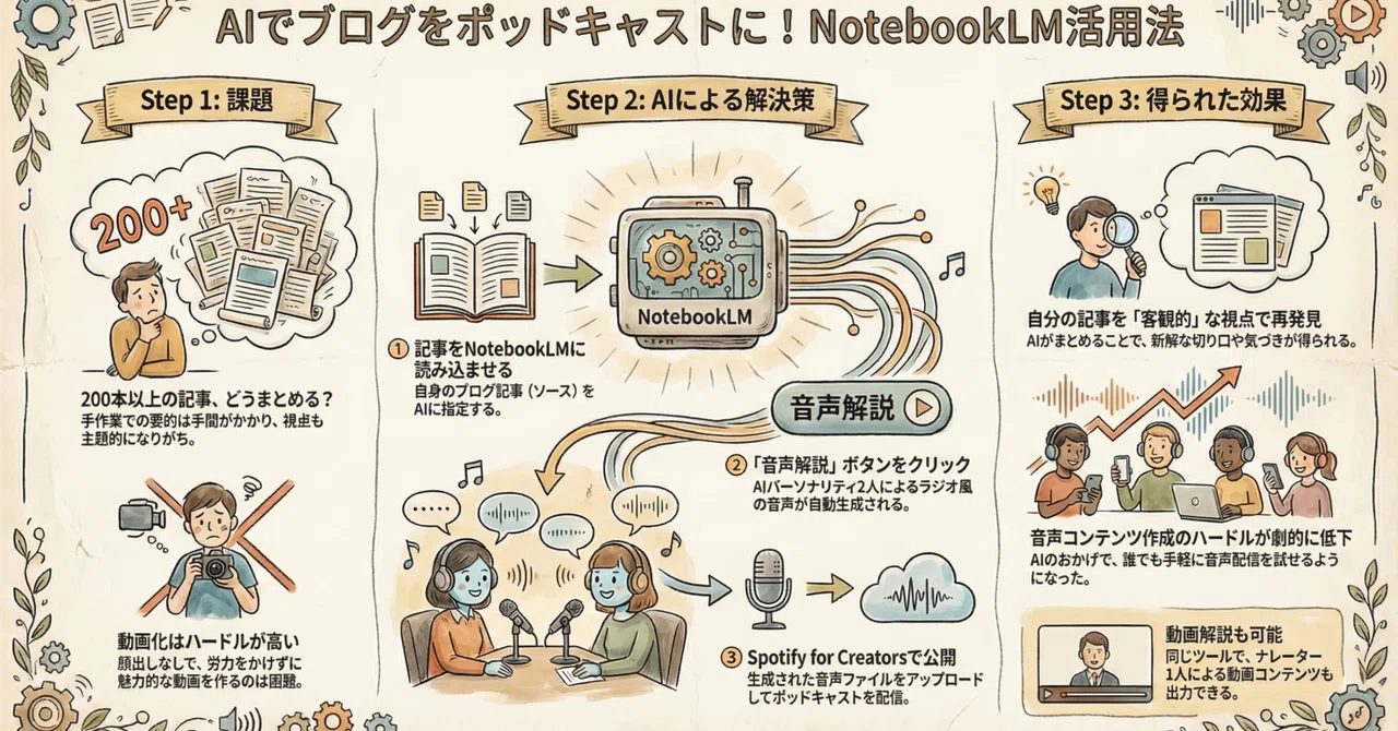 I turned my note articles into audio commentary using NotebookLM and ...