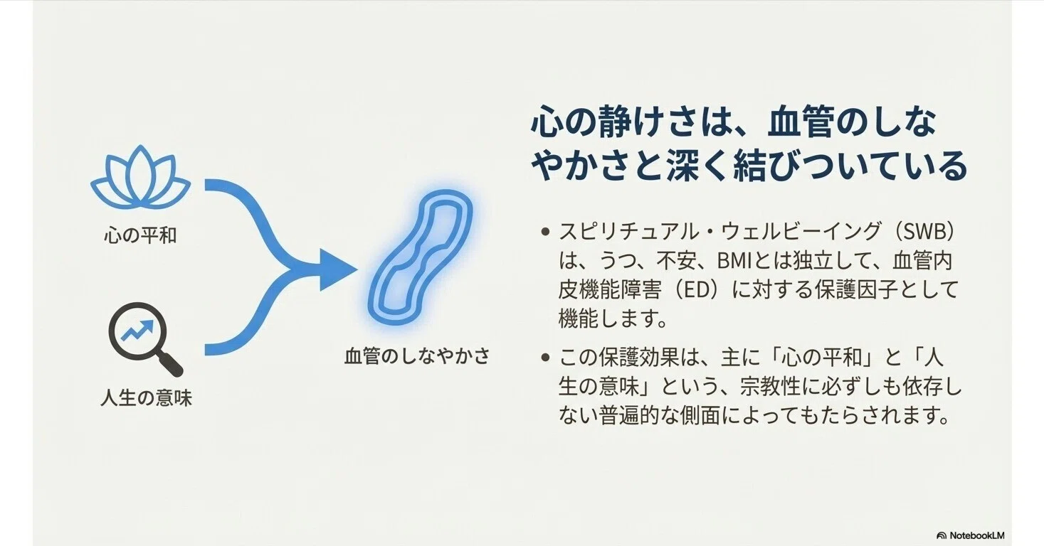信仰とは異なる、「心の平和（Inner peace）」と「人生の意味（Meaning 