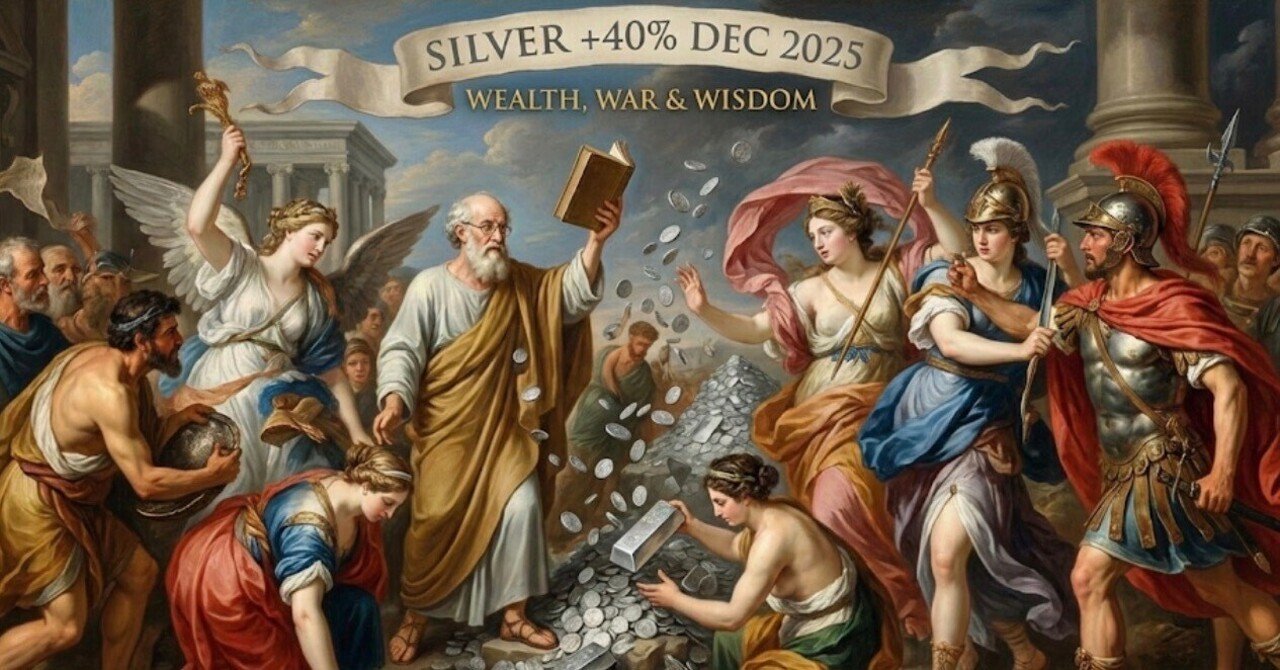 銀、シルバー。2025年12月のひと月で、40%も上昇するこの異常な令和7年の年の瀬、来年以降の本質的投資戦略を伝説的ファンド創業者に学ぶ｜秦健太郎
