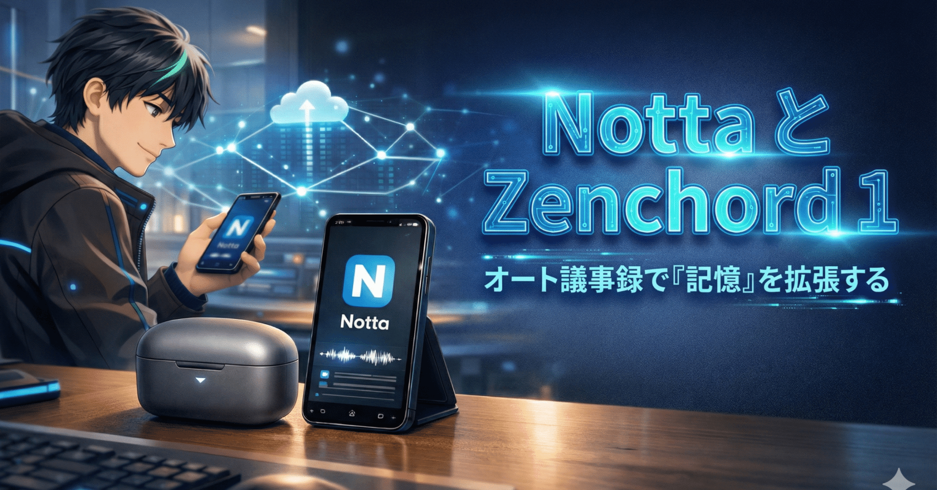 自腹検討中】NottaのAIイヤホンZenchord 1は、僕らの「記憶」を拡張