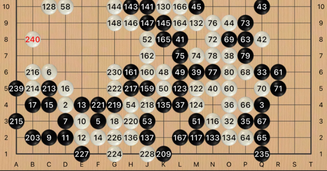 一力遼杯2025 仙台囲碁フェスティバル準決勝 (黒)まつひか-(白)志原大