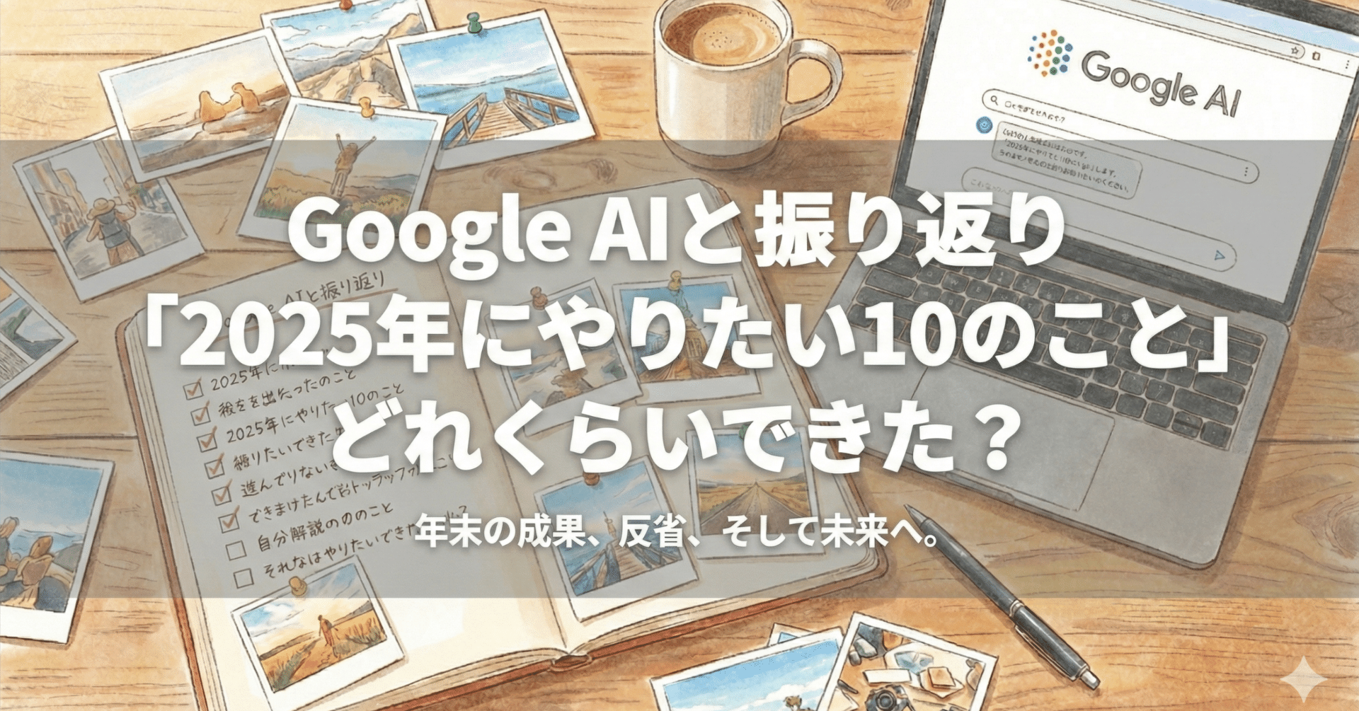 Google AIと振り返り「2025年にやりたい10のこと」どれくらいできた