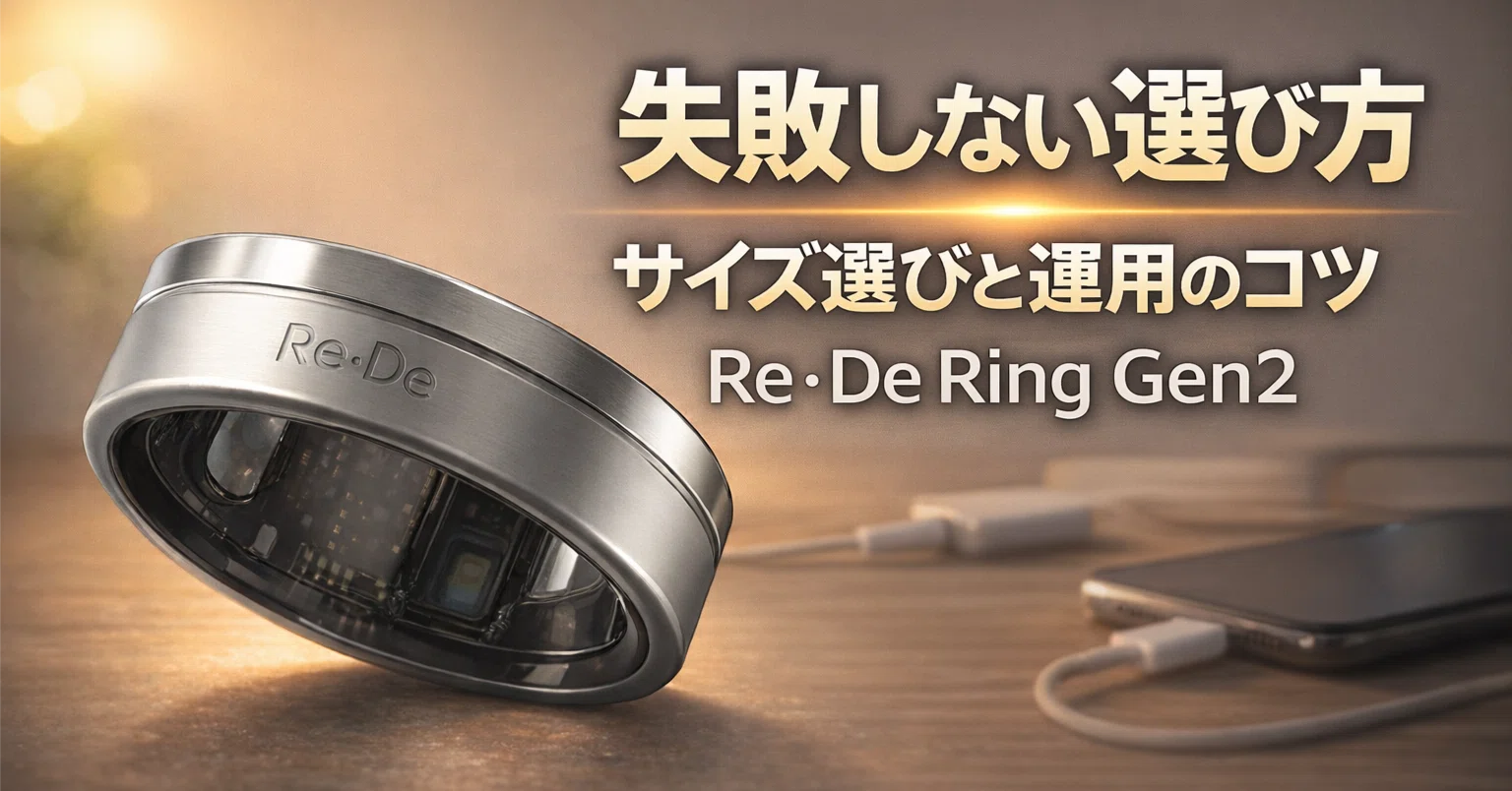 Re・De Ring Gen2の失敗しない選び方、サイズ選びと運用で後悔しない 