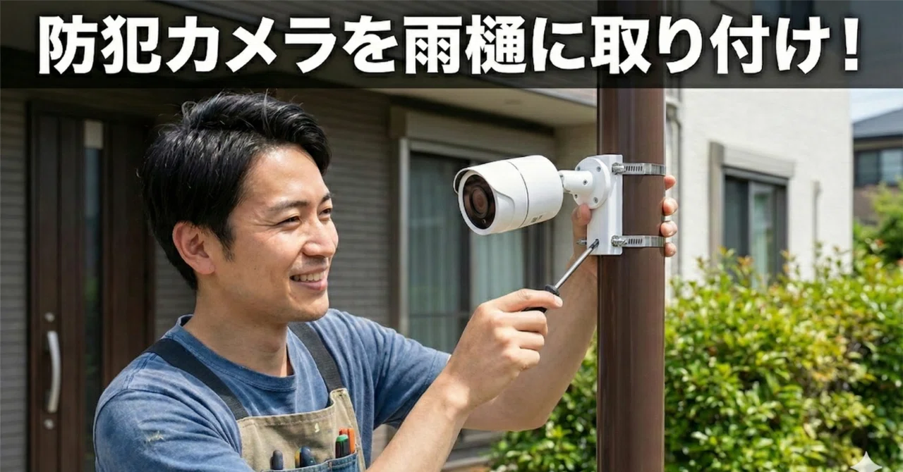 防犯カメラを雨樋に取り付け！壁に穴を開けず10分で設置する方法｜Bob