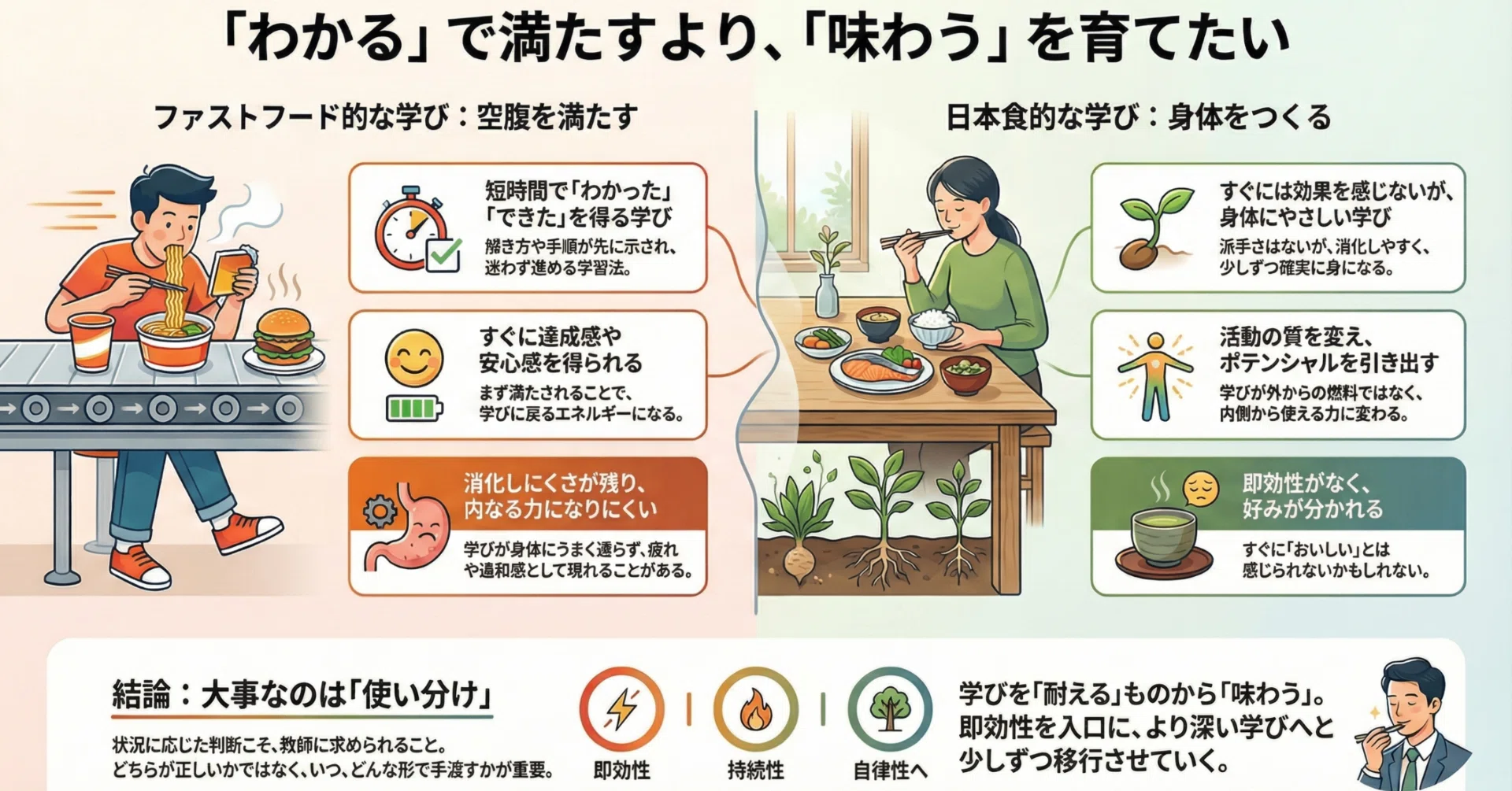 わかったで満たすより、味わうを育てたい~学びの味覚を育てるという