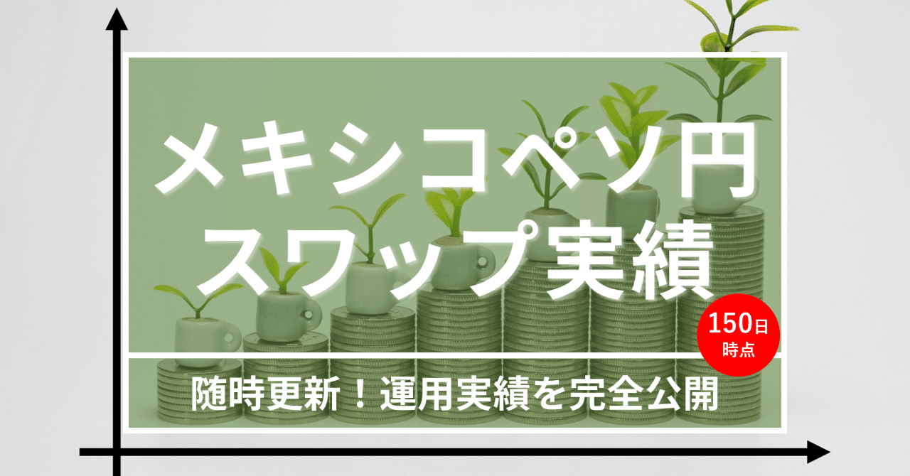 150日目実績公開】資産100万円でメキシコペソ円スワップ生活｜しらたま＠FX