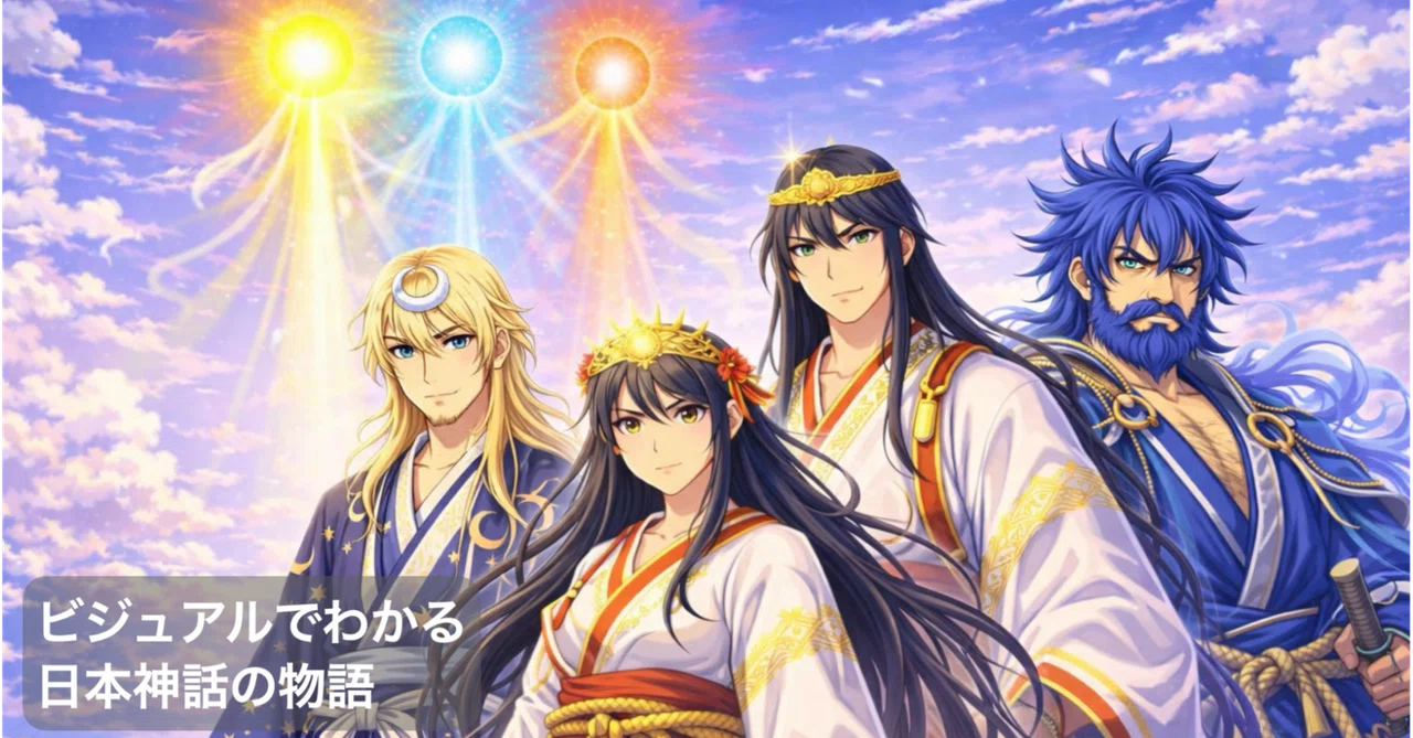 ビジュアルでわかる日本神話の物語｜高天原編を振り返って｜ほぼ63世日本武尊(ヤマトタケル)
