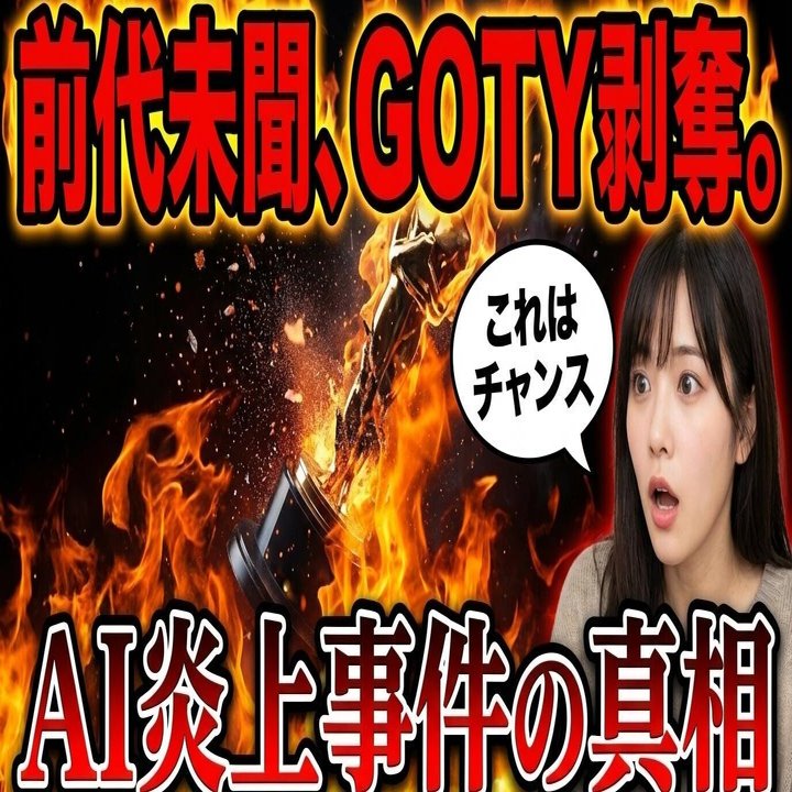 AIがゲーム業界で炎上している件について。ゲームオブザイヤー剥奪事件｜Fujin