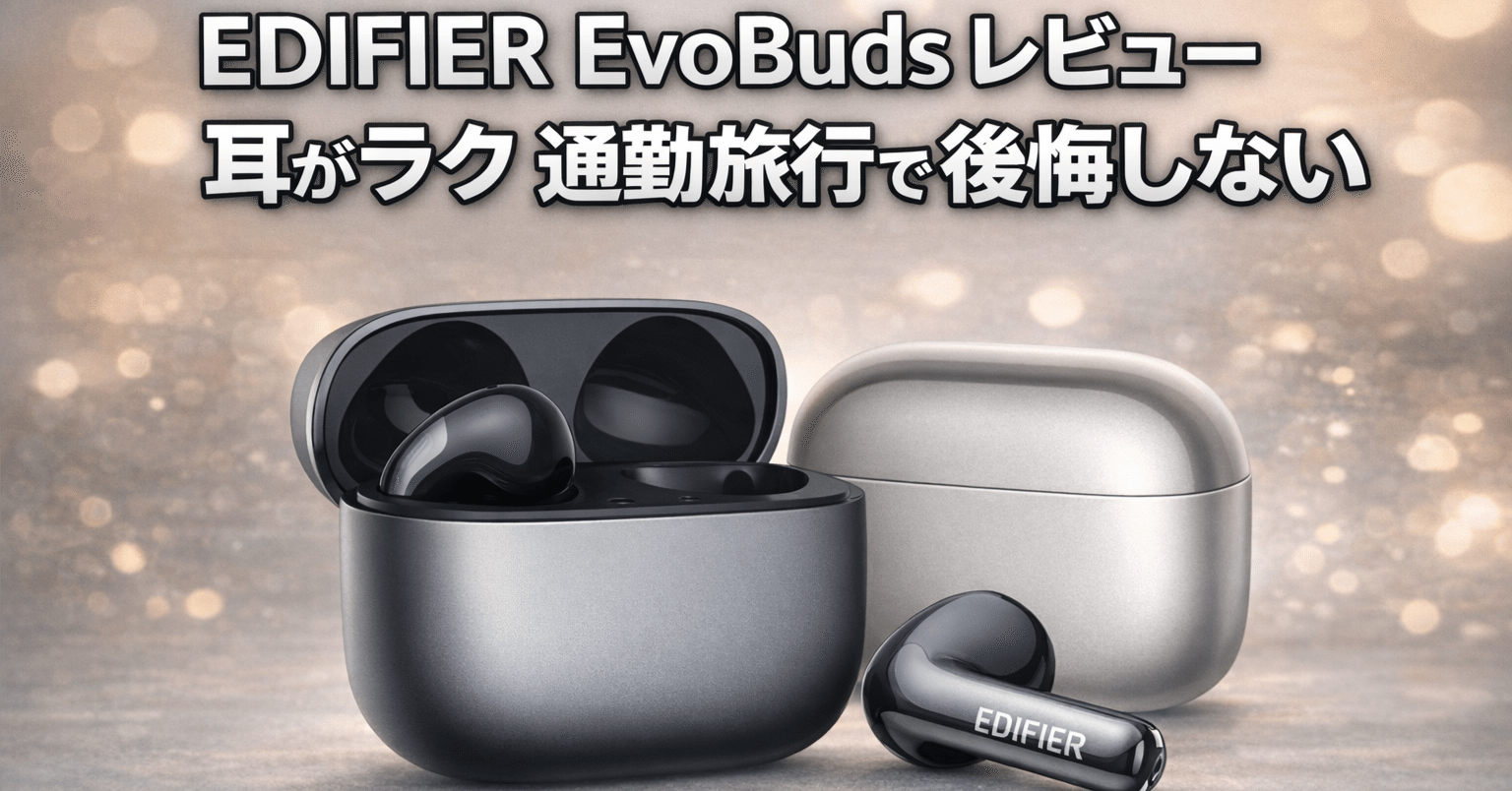 EDIFIER EvoBudsレビュー 耳がラクなインナーイヤー型ワイヤレス