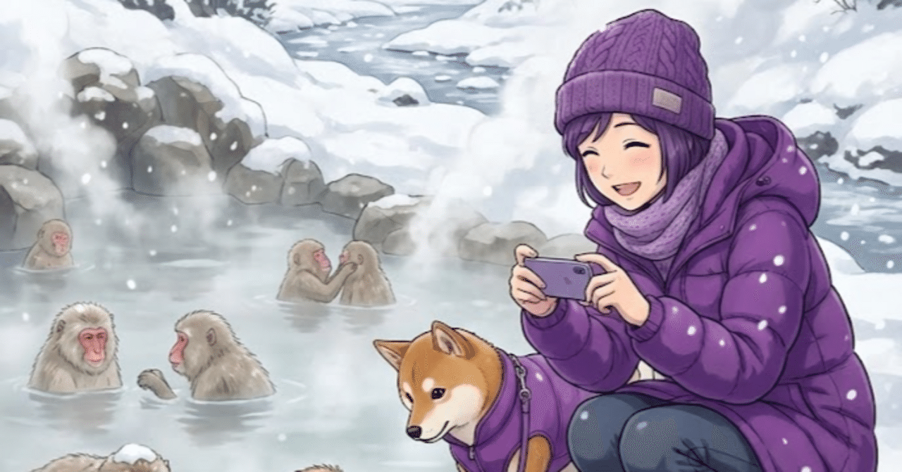 絵画、アクリル画、F6号、雪の温泉につかる猿、佐原聖春 Transparent watercolor painting] How to draw a monkey in a hot