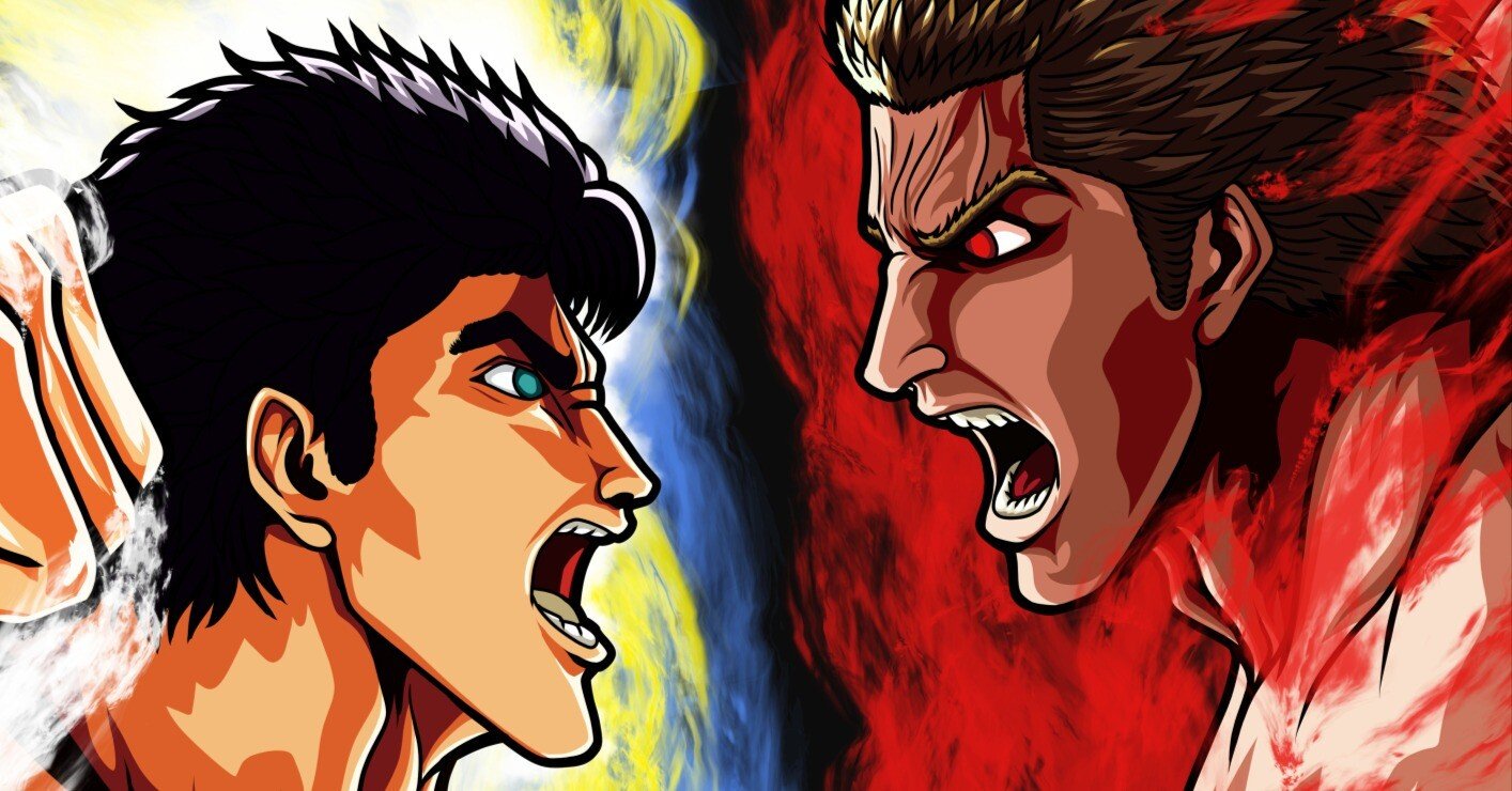 イラスト「ケンシロウvsラオウ（北斗の拳）」｜夏色アサシン