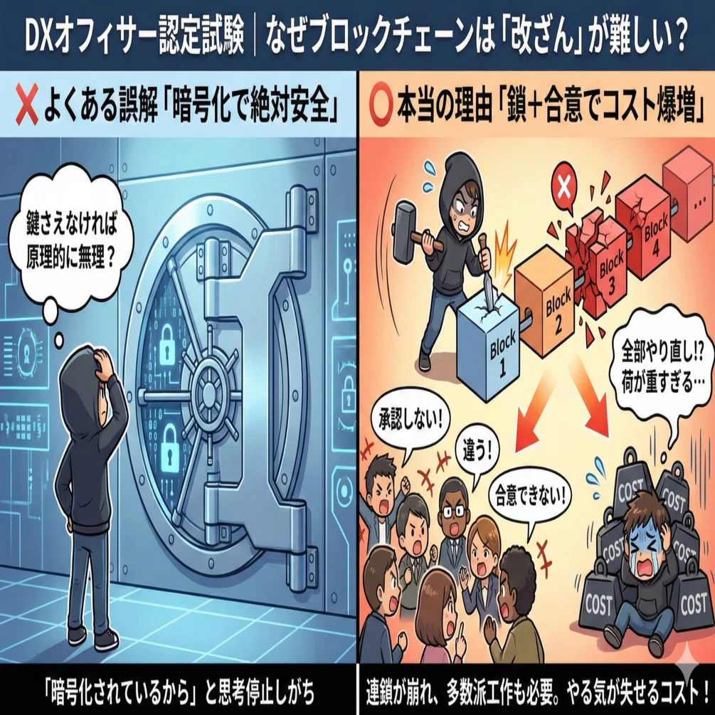 まとめて20点 未確認 DXオフィサー認定試験｜ブロックチェーンはなぜ「改ざんが難しい」のか