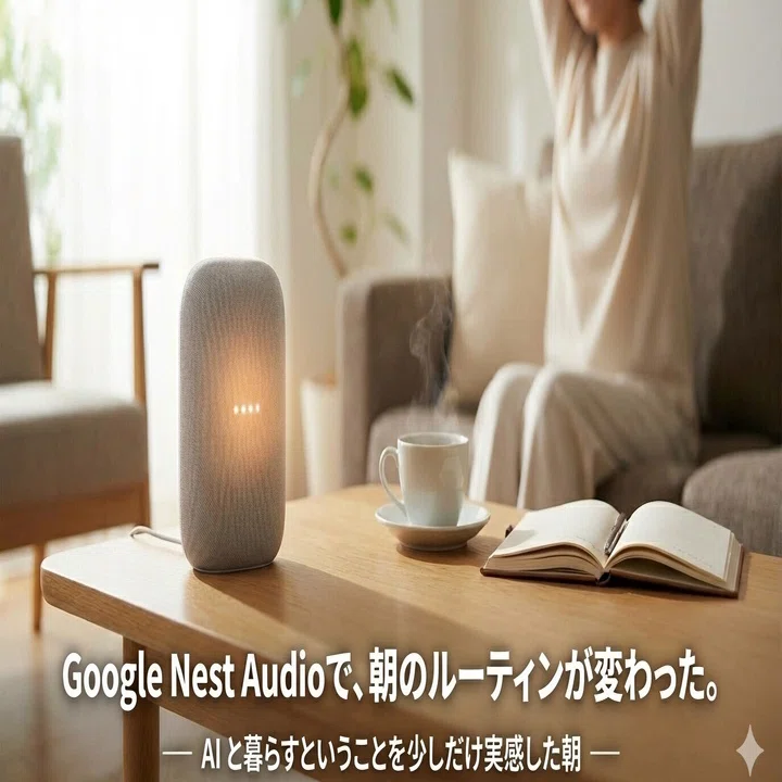 Google Nest Audioで、朝のルーティンが変わった。— AIと暮らすという