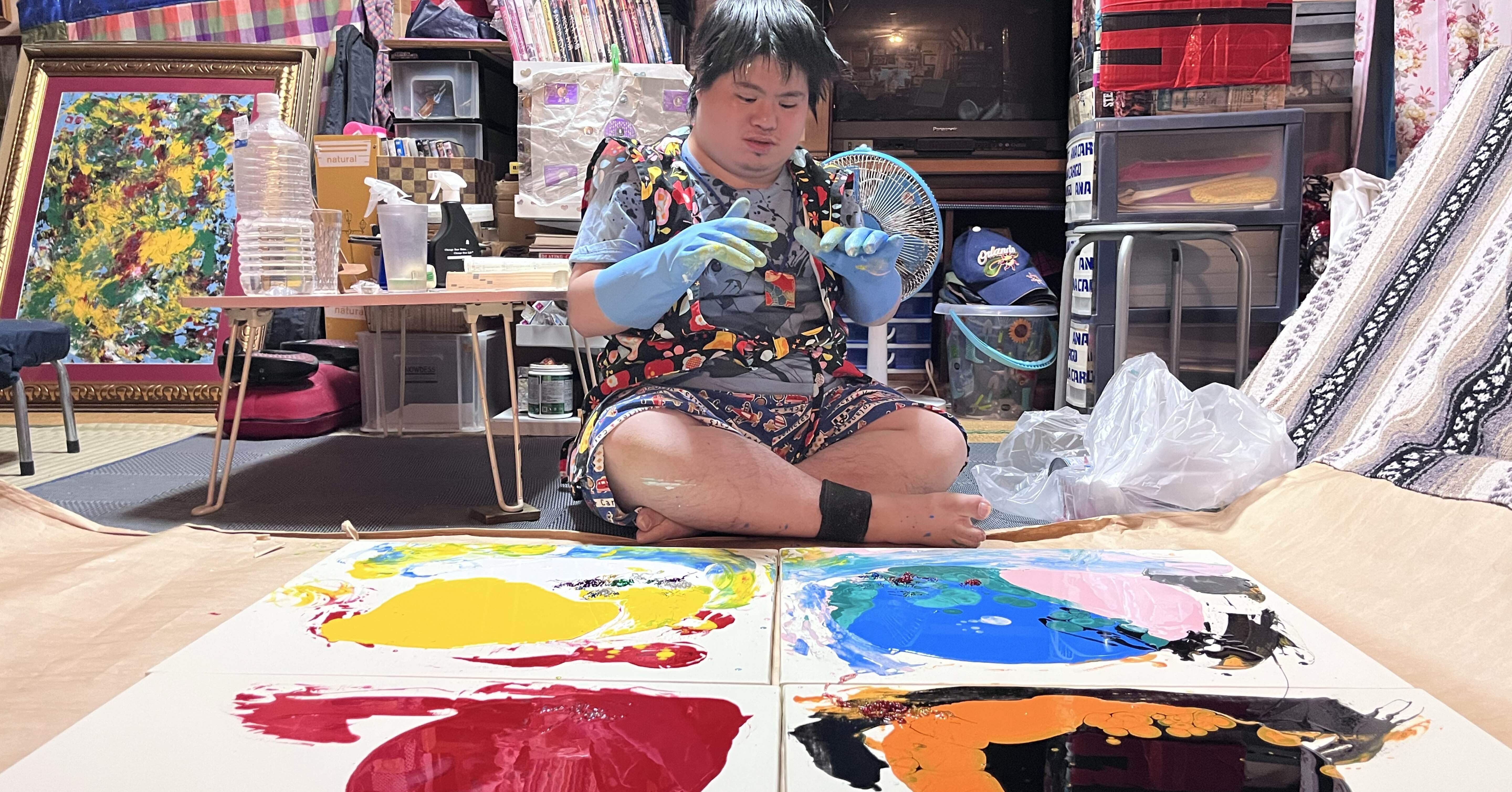 沖縄のピカソ小波津有希」ダウン症画家(29歳)🌸母智恵美（66歳)2022年