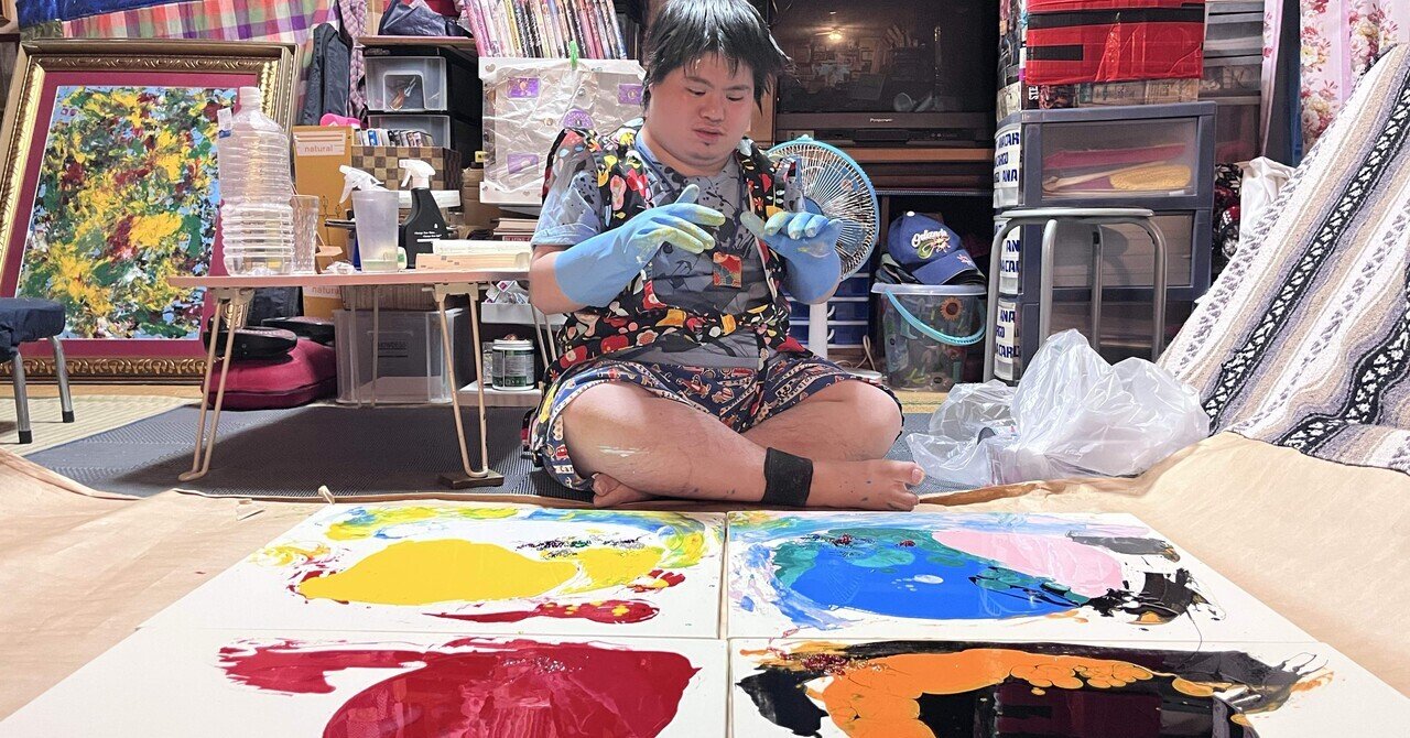 沖縄のピカソ小波津有希」ダウン症画家(29歳)🌸母智恵美（66歳)2022年