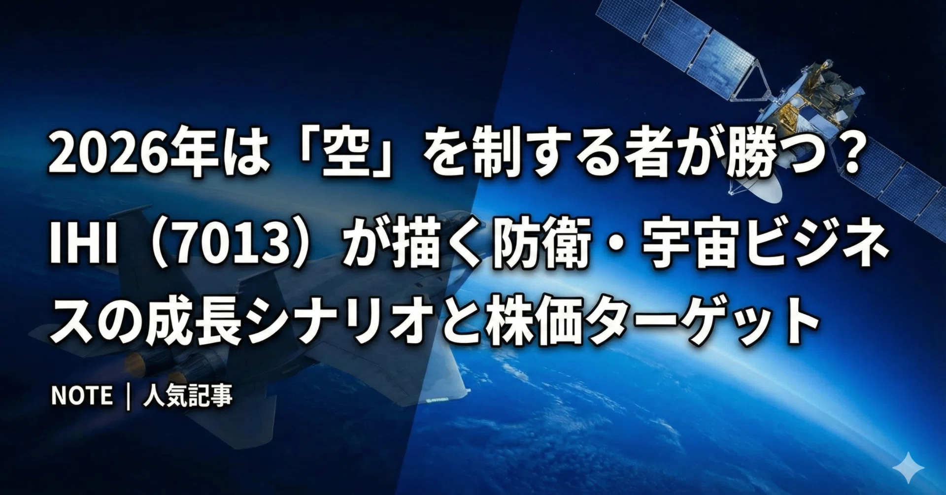 2026年は「空」を制する者が勝つ？ IHI（7013）が描く防衛・宇宙