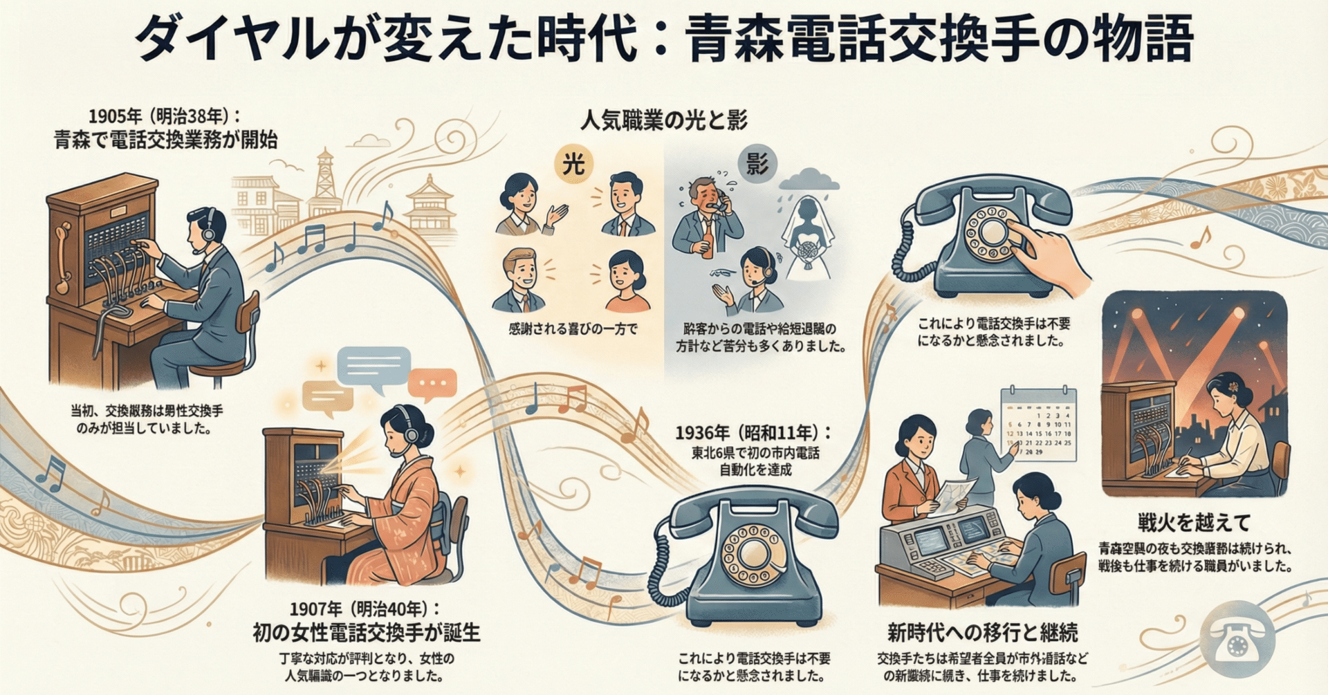 青森の声をつないで：ある電話交換手の物語｜青森太郎（ソウマ シンキチ）