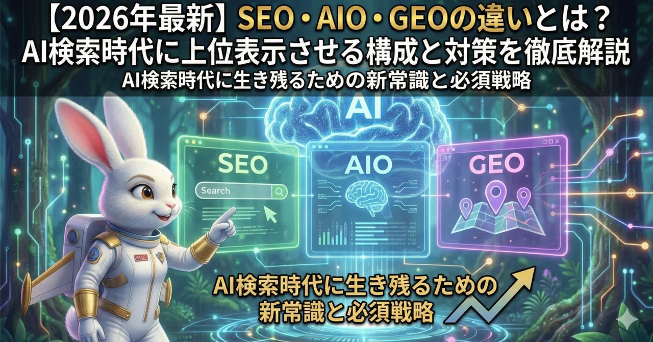 【2026年最新】SEO・AIO・GEOの違いとは？AI検索時代に上位表示させるための構成と対策を徹底解説｜ハルム