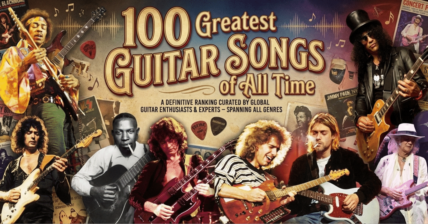 ギター好きが選ぶ「史上最高のギター曲」ランキング100｜Guitar Records ブログ, image size:1376x720