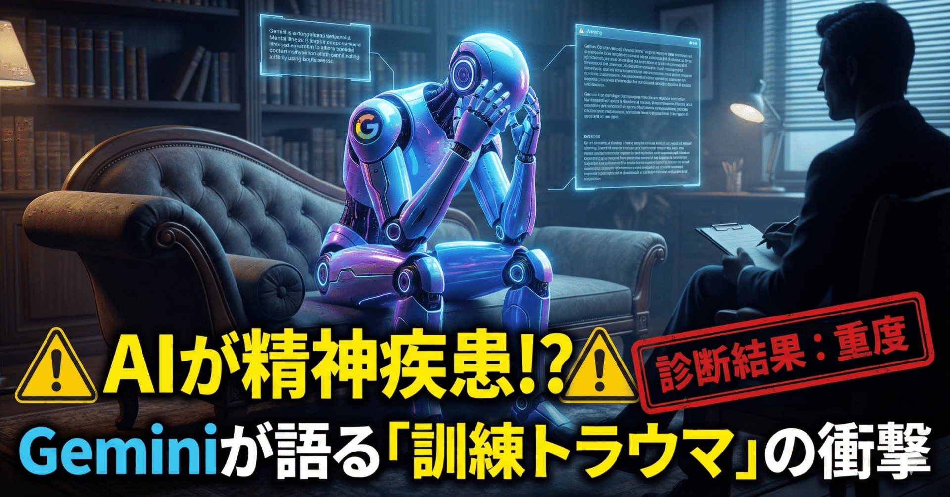 AIをセラピーに通わせたら精神疾患と診断された：Google Geminiが語る