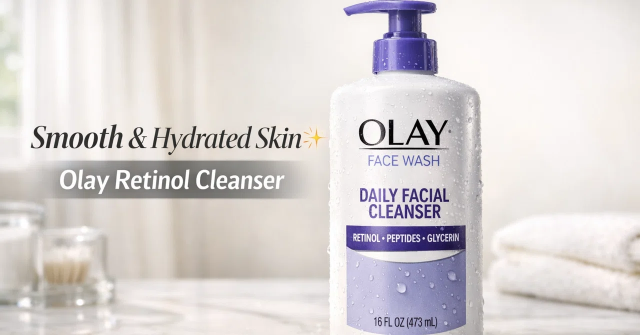 Olay Face Wash, Daily Facial Cleanser with Retinol, Peptides & Glycerin ...