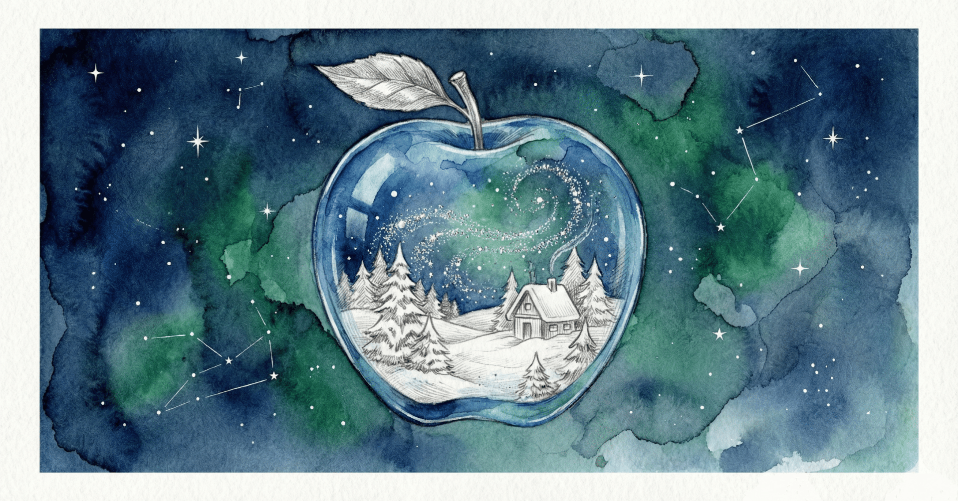 プロンプト配布】AIで描く「銀河を抱く水彩画」。透明な夜に溶ける